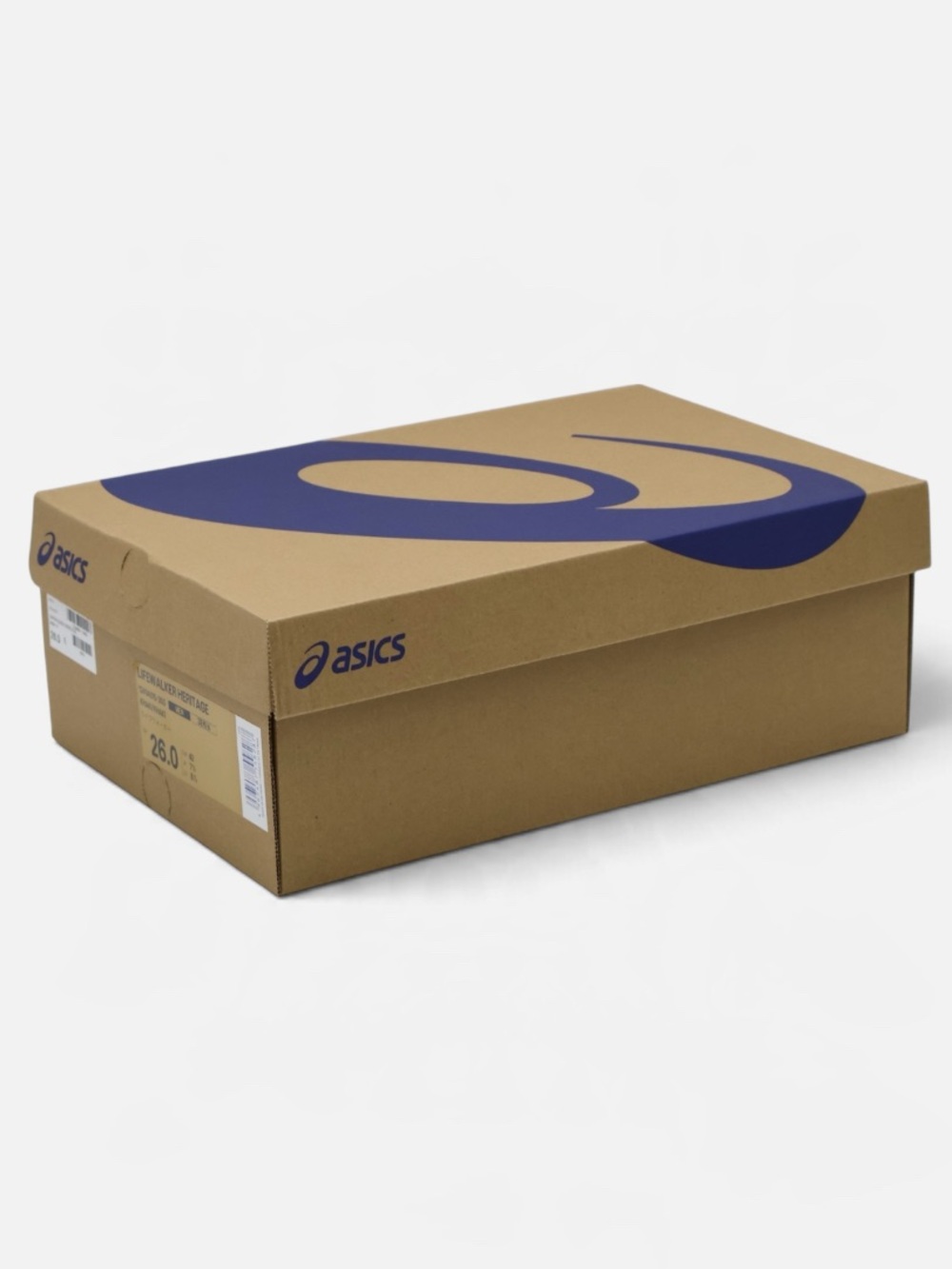 Asics Brown Cardboard Shoe Box with Blue Logo